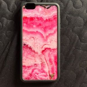 Pink marble wild flower iPhone 6 Plus case